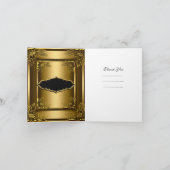 Bedankkaart Elegant Zwart Goud (Binnen)