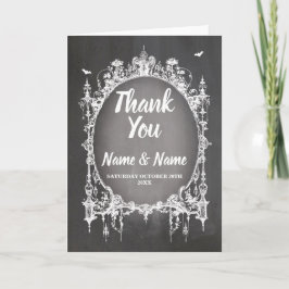 Bedankkaart Gotische Bruiloft Halloween Rustiek