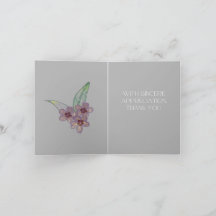 Bedankkaart- Grijze Bloemen