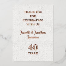 Bedankkaart Huwelijksjubileum Roze Goud