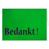  bedankkaart in het Nederlands (Voorkant Horizontaal)