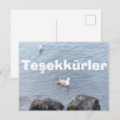 BEDANKKAART IN HET TURKS BRIEFKAART (Voorkant / Achterkant)