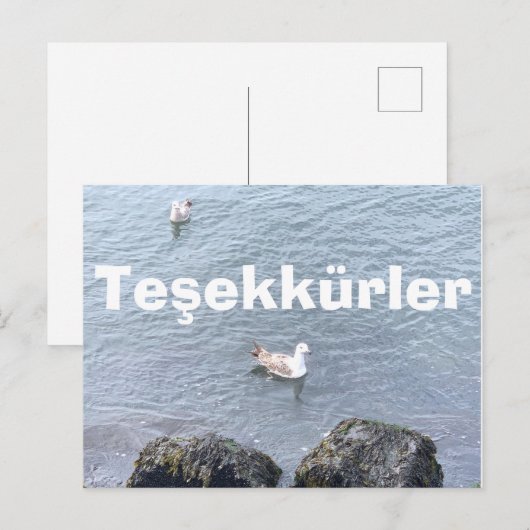 BEDANKKAART IN HET TURKS BRIEFKAART (Voorkant / Achterkant)