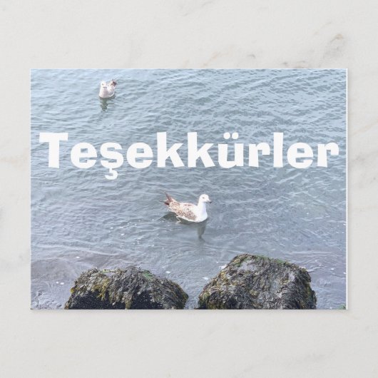 BEDANKKAART IN HET TURKS BRIEFKAART (Voorkant)