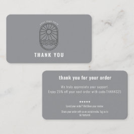 Bedankkaart Korting Code Review Logo Zakelijk Visitekaartje