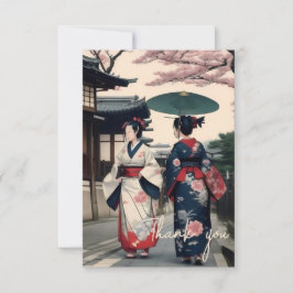 Bedankkaart – Kyoto Kimono Lente Wandeling