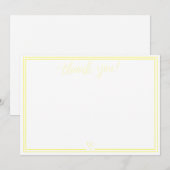 Bedankkaart (lichtgeel) (Voorkant / Achterkant)
