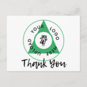 Bedankkaart met bedrijfslogo briefkaart (Voorkant)