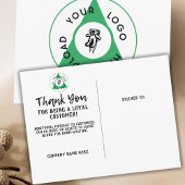 Bedankkaart met bedrijfslogo briefkaart