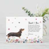 Bedankkaart met Dachshond Hond Kaart (Staand voorkant)