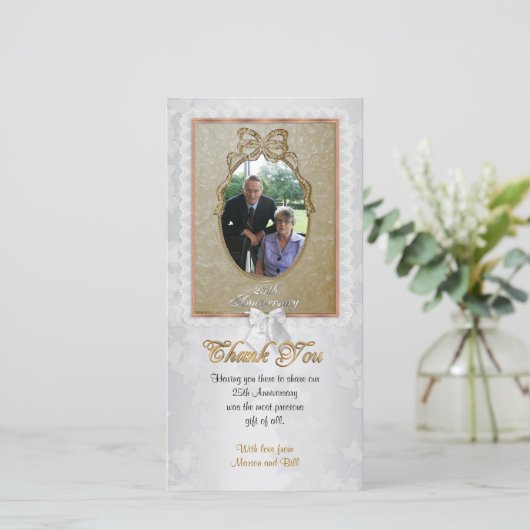 Bedankkaart met foto (Staand voorkant)