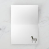 Bedankkaart met paard en bloemen (Binnen)