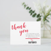 Bedankkaart met prijsvraag briefkaart (Staand voorkant)