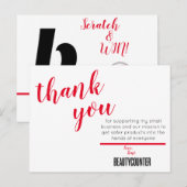 Bedankkaart met prijsvraag briefkaart (Voorkant / Achterkant)