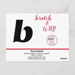 Bedankkaart met prijsvraag briefkaart