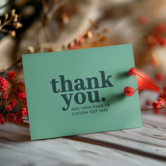 Bedankkaart | Modern groen retro