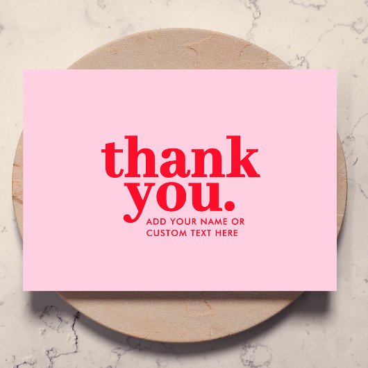 Bedankkaart | Modern Rood & Roze