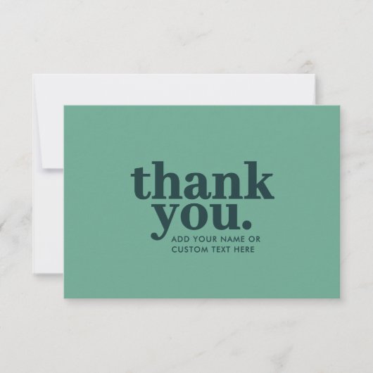 Bedankkaart | Moderne Groene Retro (Voorkant)