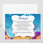 Bedankkaart narwahal onder de zee op maat kaart (Voorkant / Achterkant)