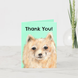Bedankkaart (Pomeranian) Kaart