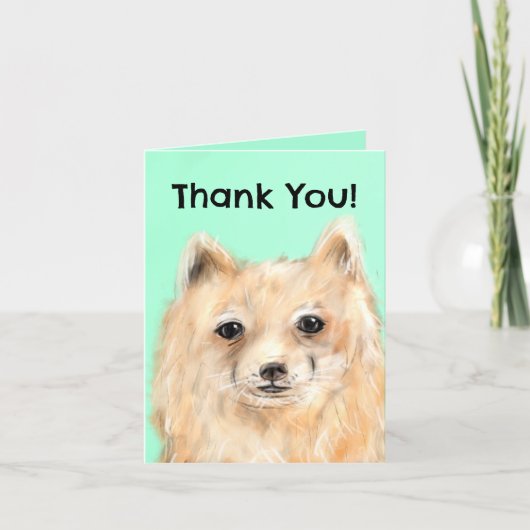 Bedankkaart (Pomeranian) Kaart (Voorkant)