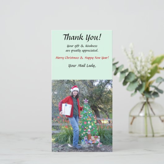 Bedankkaart - Postbode (Staand voorkant)