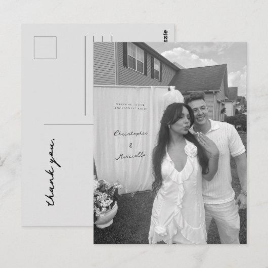 Bedankkaart, Postkaart Blank (Voorkant / Achterkant)