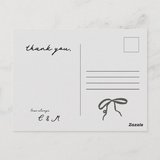 Bedankkaart, Postkaart Blank (Achterkant)