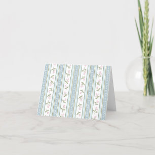 bedankkaart   Preppy Floral Stripe Baby shower