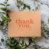 Bedankkaart | Retro Perzik Oranje