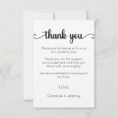 Bedankkaart, Script Bedankkaart (Voorkant)