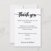 Bedankkaart, Script Bedankkaart (Voorkant)