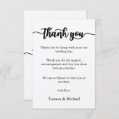 Bedankkaart, Script Bedankkaart (Voorkant / Achterkant)