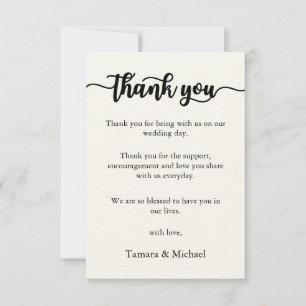 Bedankkaart, Script Bedankkaart