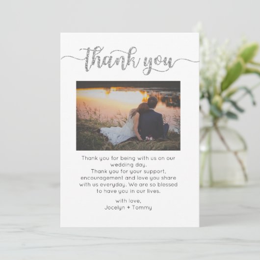 Bedankkaart, Script Bedankkaart, Foto Bedankkaart (Staand voorkant)