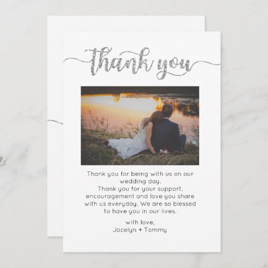 Bedankkaart, Script Bedankkaart, Foto Bedankkaart (Voorkant / Achterkant)