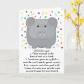 Bedankkaart Spaarvarken voor elke gelegenheid Kaart (Gele Bloem)