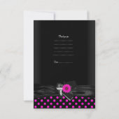 Bedankkaart Stippen Zwart Wit Roze (Achterkant)