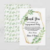 Bedankkaart Trouw Gouden Bladeren (Voorkant / Achterkant)