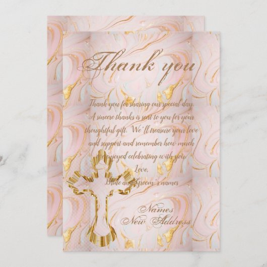 Bedankkaart Trouwdag (Voorkant / Achterkant)