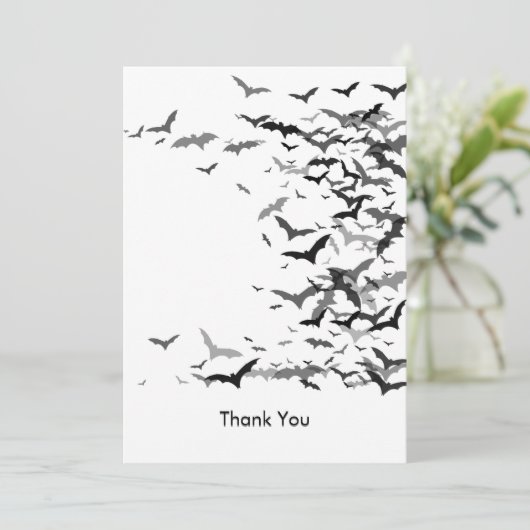 Bedankkaart - Vleermuizen / Blanco Kaart (Staand voorkant)