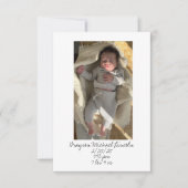 BEDANKKAART VOOR BABY CADEAU (Voorkant)