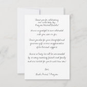 BEDANKKAART VOOR BABY CADEAU (Achterkant)