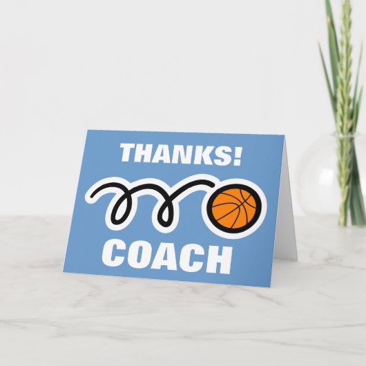 Bedankkaart voor basketbalcoach (Voorkant)