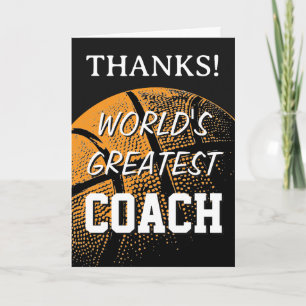 Bedankkaart voor beste basketbalcoach kaart