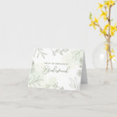 Bedankkaart voor bruidsmeisje kaart (Gele Bloem)