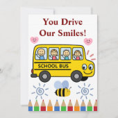 Bedankkaart Voor Buschauffeur Van Kinderen of Fami (Voorkant)