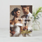 BEDANKKAART VOOR EEN BRUILOFT (Staand voorkant)