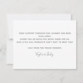     Bedankkaart voor gepersonaliseerde geboorteaan (Achterkant)