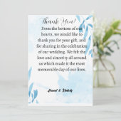 Bedankkaart voor het bijwonen van een bruiloft (Staand voorkant)